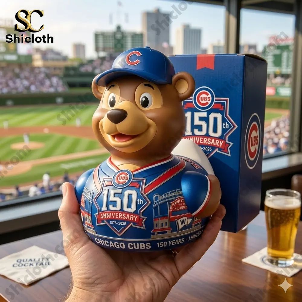 Chicago Cubs 150th Anniversary Collectible Duck - Adult & Kids T-Shirts, Sweatshirts & Hoodies apparel design preview 1