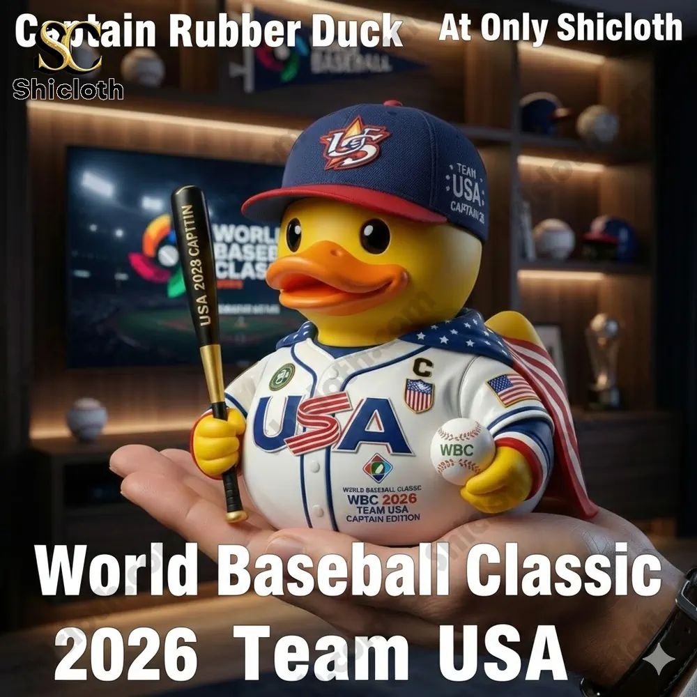 World Baseball Classic 2026 Team USA Captain Rubber - Adult & Kids T-Shirts, Sweatshirts & Hoodies apparel design preview 1