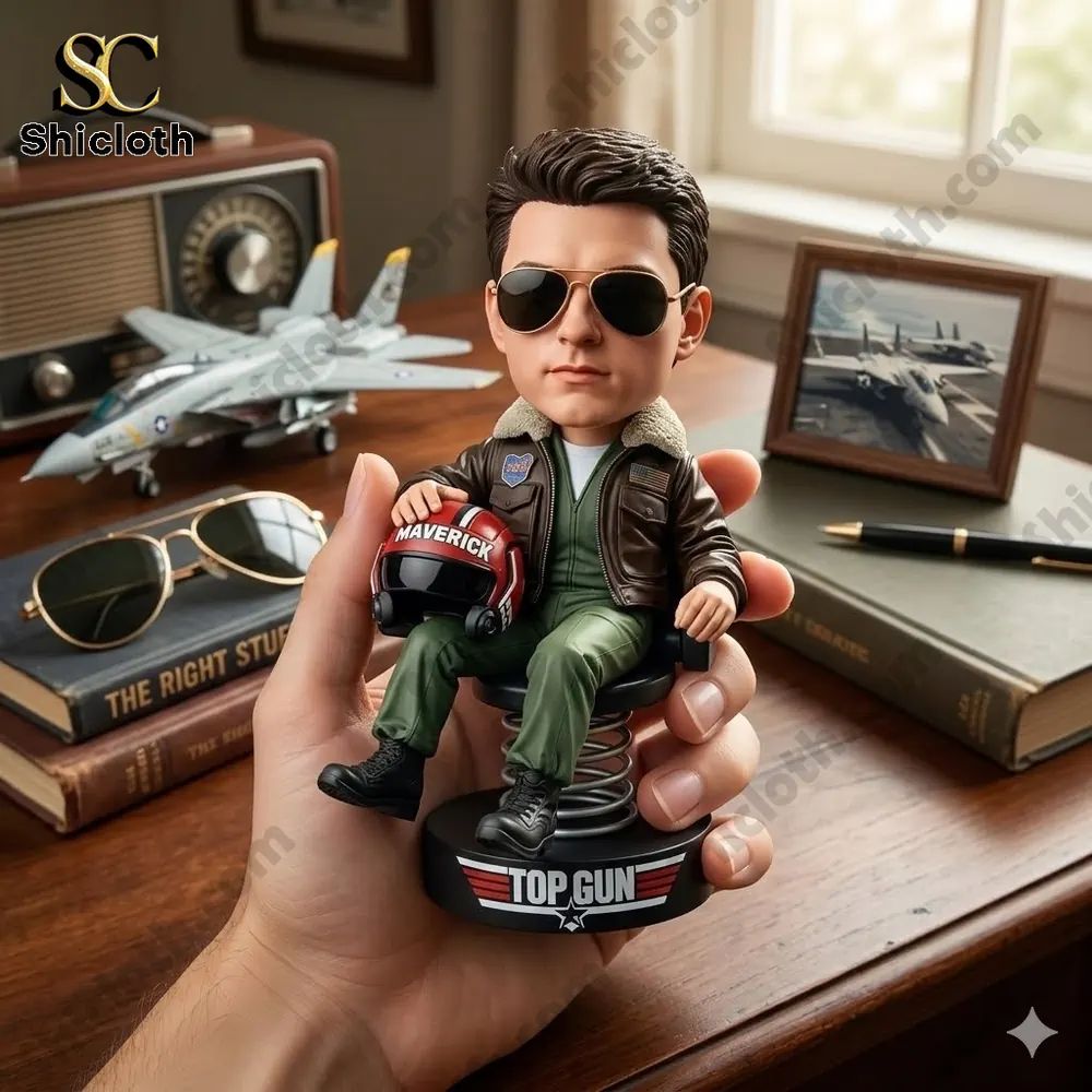 Gun Maverick Dashboard Bobblehead - Adult & Kids T-Shirts, Sweatshirts & Hoodies apparel design preview 1