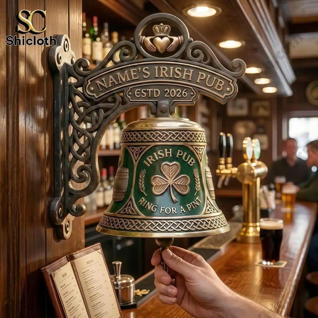 Personalized Irish Pub Ring For A Pint Bell - Adult & Kids T-Shirts, Sweatshirts & Hoodies apparel design preview 1