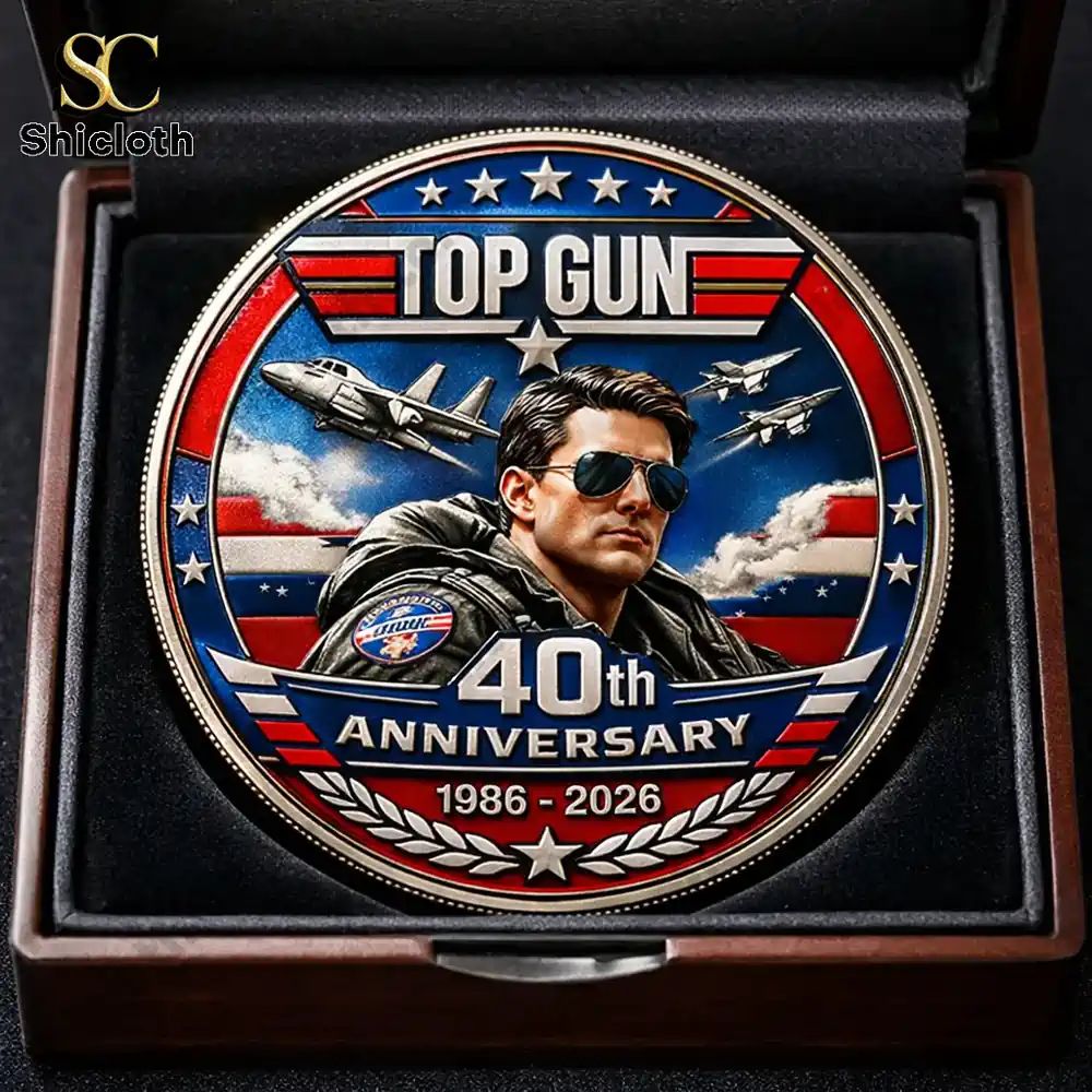 Gun 40th Anniversary Commemorative Coin - Adult & Kids T-Shirts, Sweatshirts & Hoodies apparel design preview 1