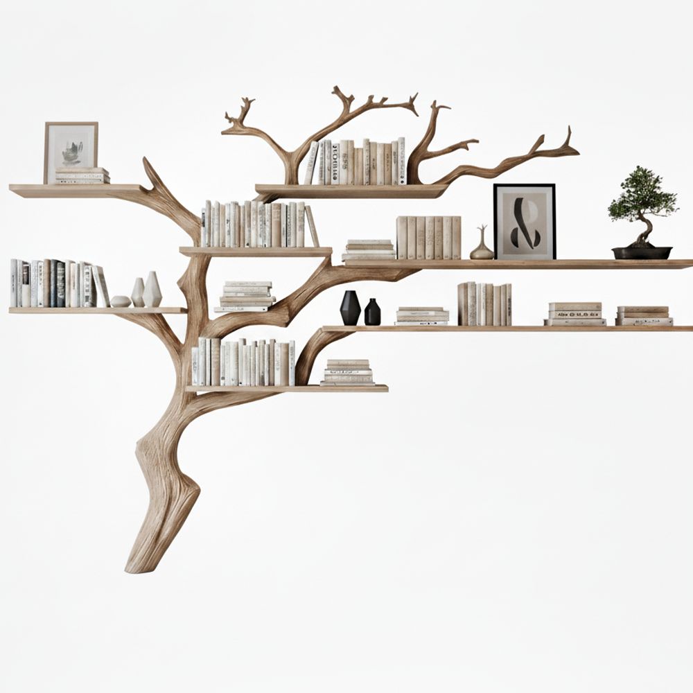 Large Tree-Shaped Wooden Bookshelf Unique - Adult & Kids T-Shirts, Sweatshirts & Hoodies apparel design preview 1
