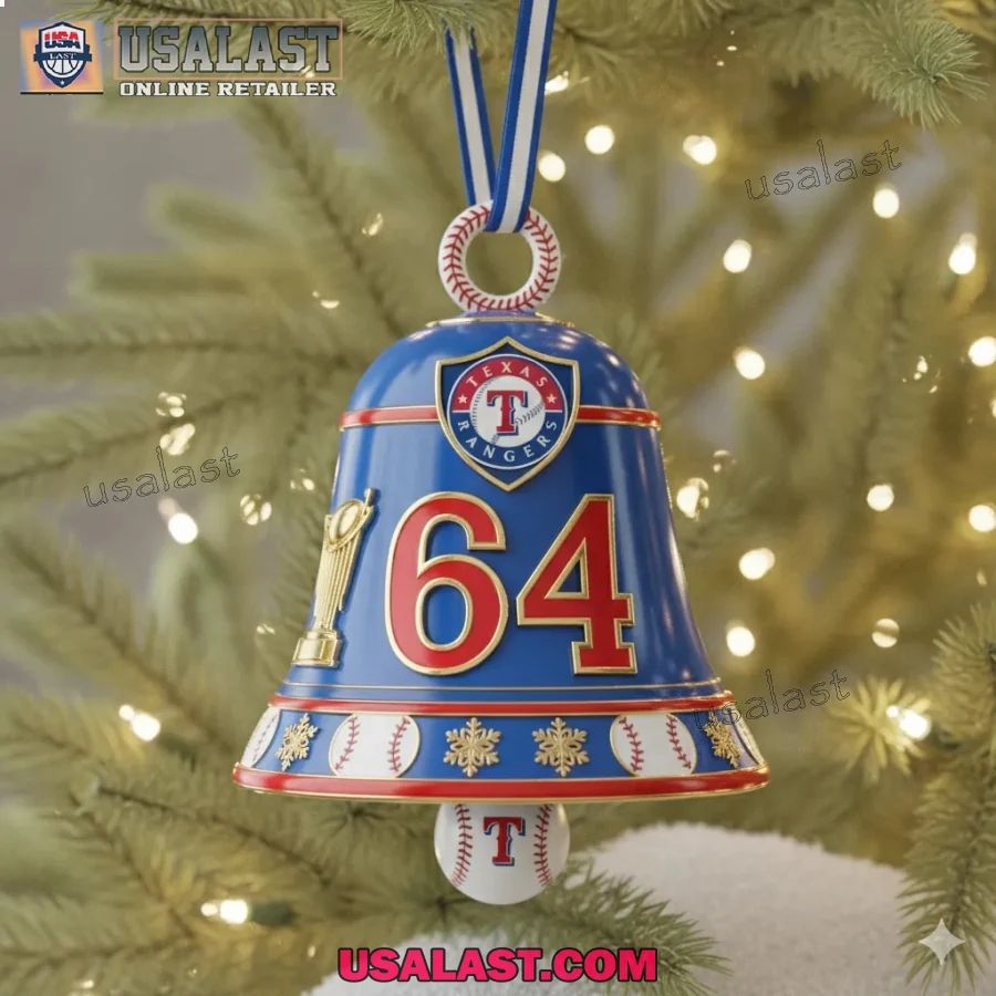 Texas Rangers 64th Anniversary Christmas Bell - Adult & Kids T-Shirts, Sweatshirts & Hoodies apparel design preview 1