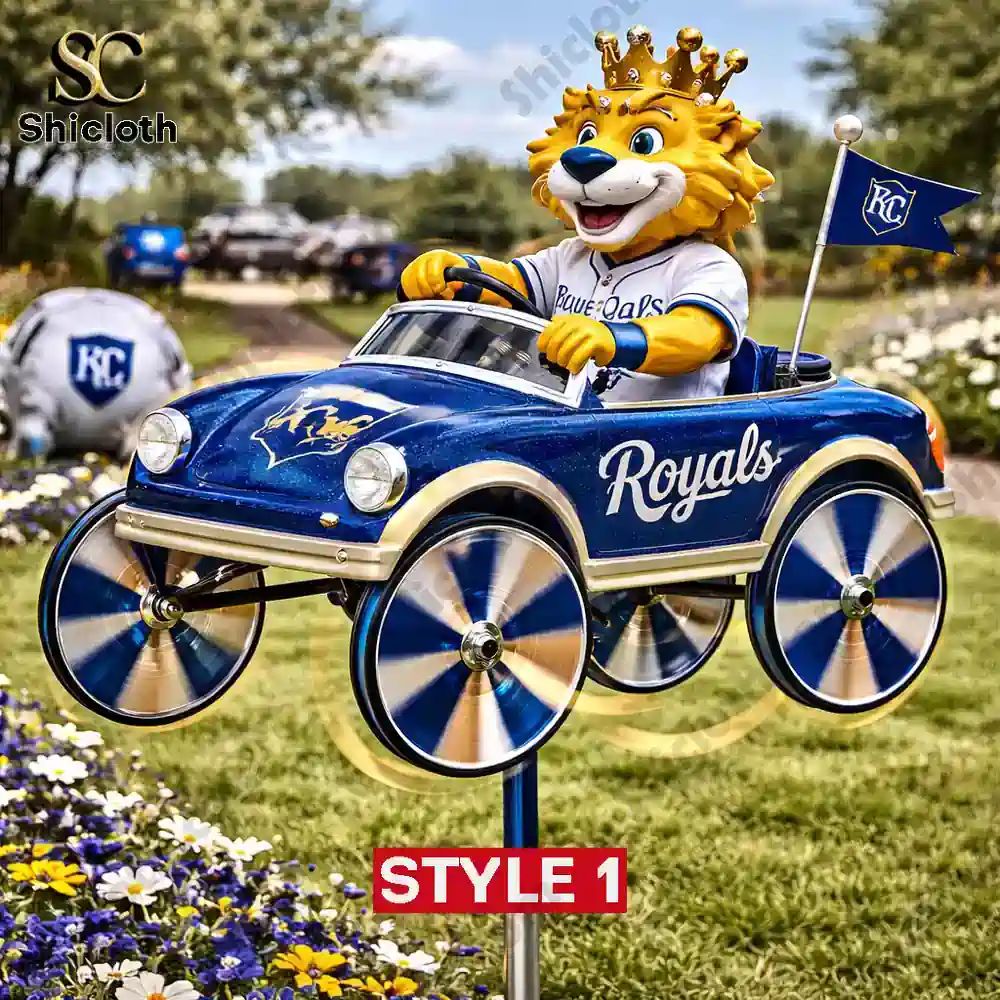 Kansas City Royals Sluggerrr Wind Spinner - Adult & Kids T-Shirts, Sweatshirts & Hoodies apparel design preview 1
