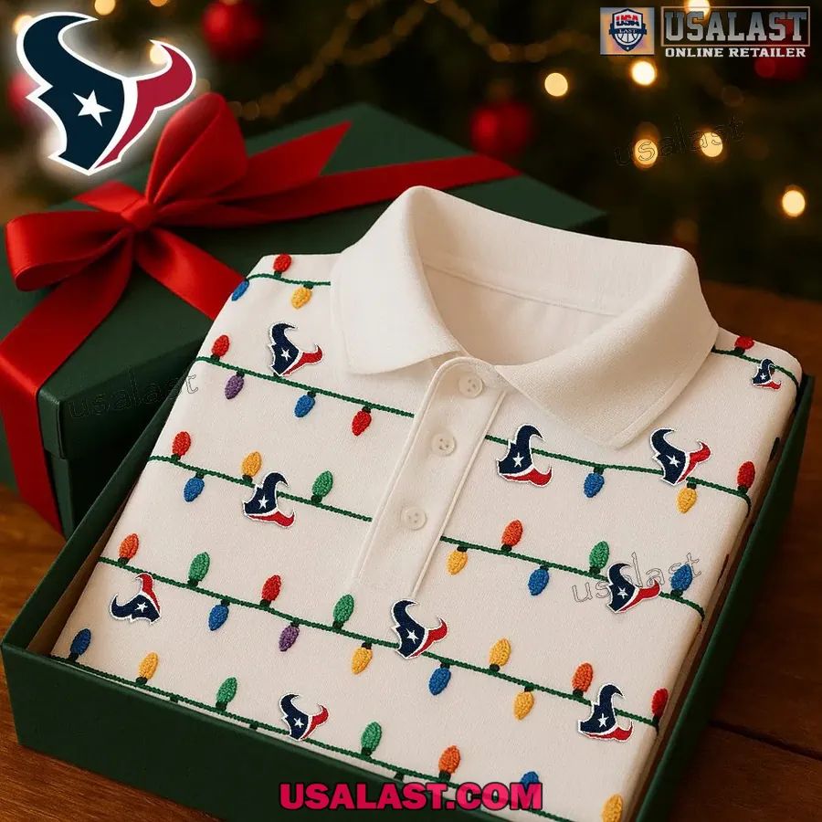 Houston Texans Premium Christmas Polo - Adult & Kids T-Shirts, Sweatshirts & Hoodies apparel design preview 1