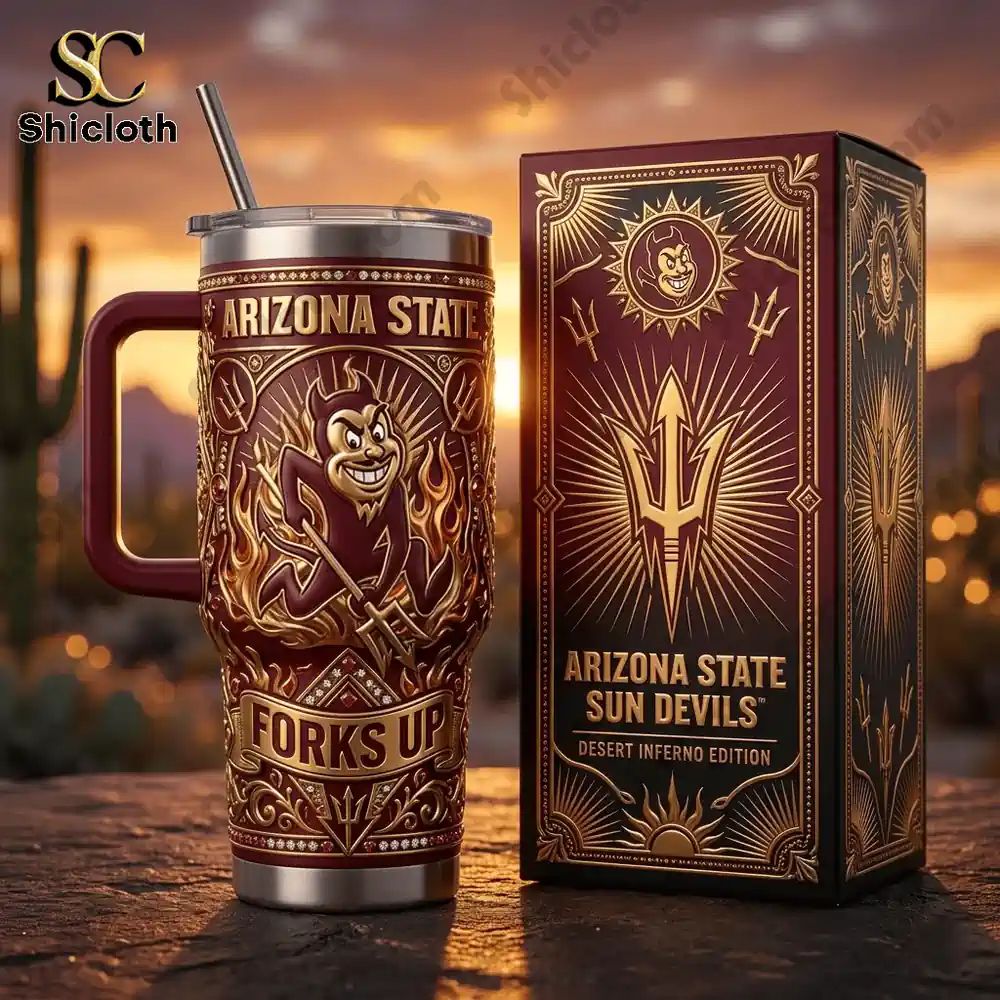 Arizona State Sun Devils "Forks Up" Desert Inferno - Adult & Kids T-Shirts, Sweatshirts & Hoodies apparel design preview 1