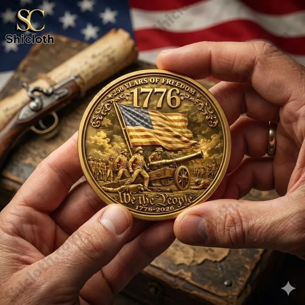 250 Years of Freedom Commemorative Coin - Adult & Kids T-Shirts, Sweatshirts & Hoodies apparel design preview 1