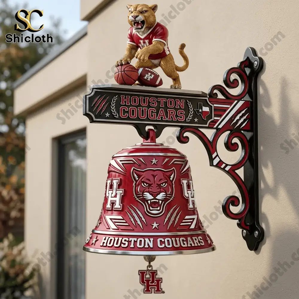 Houston Cougars Commemorative Wall Bell Doorbell - Adult & Kids T-Shirts, Sweatshirts & Hoodies apparel design preview 1