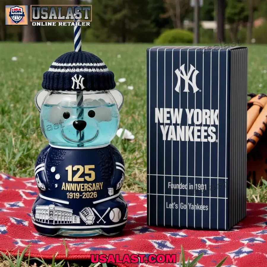 New York Yankees 125th Anniversary Collectible Bear - Adult & Kids T-Shirts, Sweatshirts & Hoodies apparel design preview 1