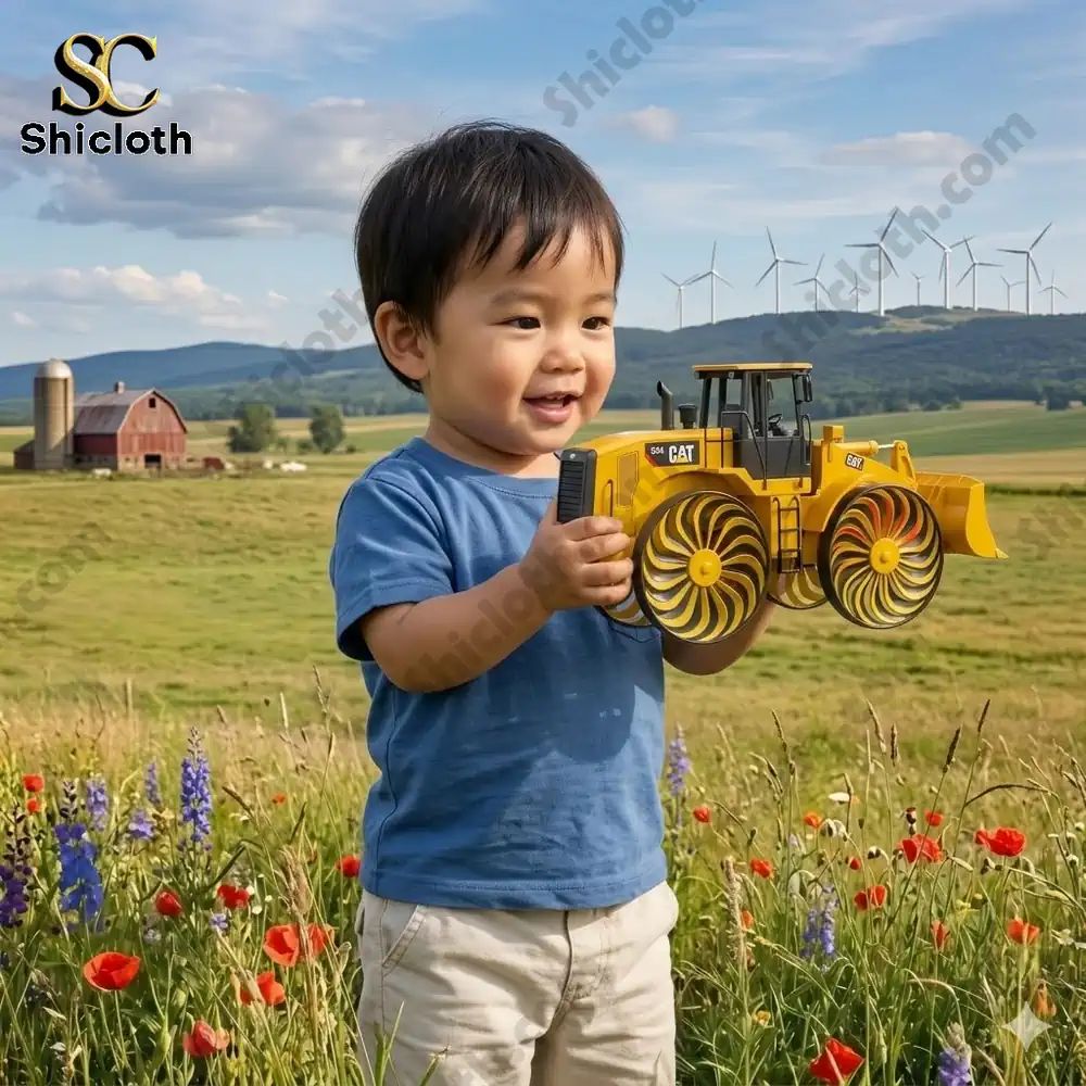 Small Bulldozer Wind Spinner For Garden - Adult & Kids T-Shirts, Sweatshirts & Hoodies apparel design preview 1