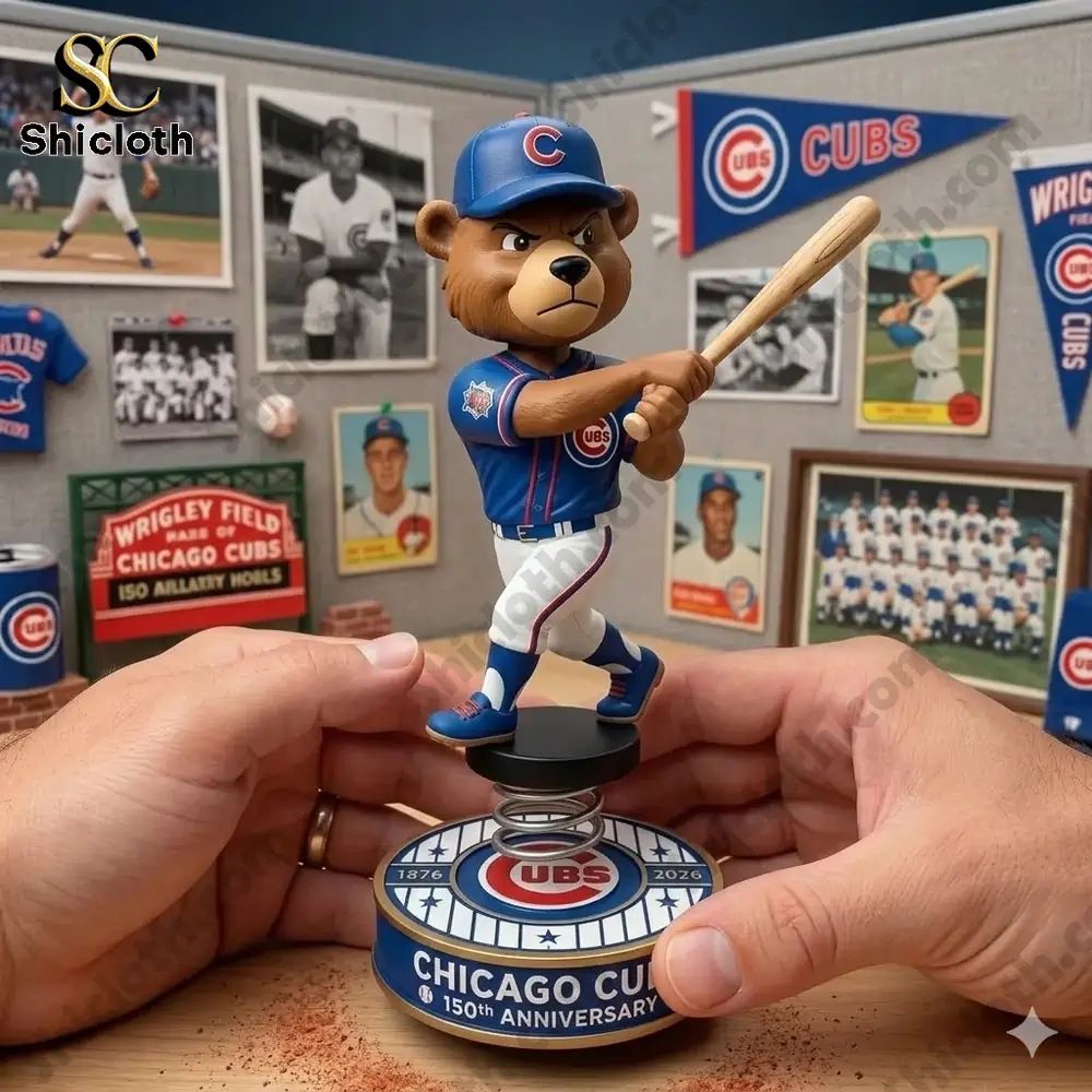 Chicago Cubs 150th Anniversary Decor Car Dashboard - Adult & Kids T-Shirts, Sweatshirts & Hoodies apparel design preview 1