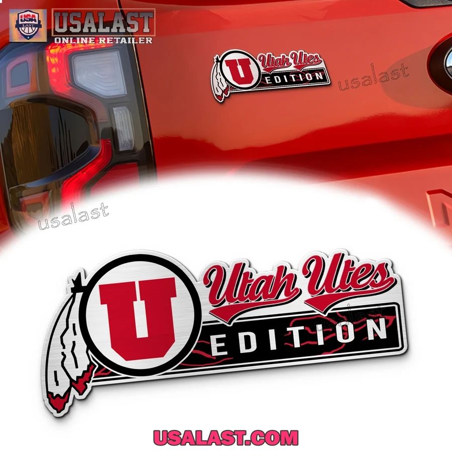 Utah Utes Edition Custom 3D Car Badge Sticker - Adult & Kids T-Shirts, Sweatshirts & Hoodies apparel design preview 1