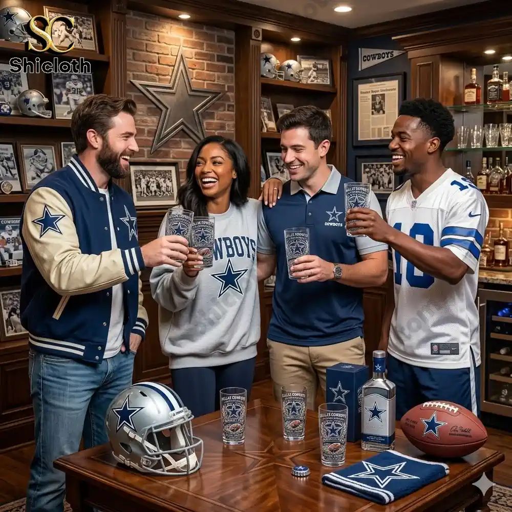 Dallas Cowboys 66th Anniversary Collector Beer Glass - Adult & Kids T-Shirts, Sweatshirts & Hoodies apparel design preview 1
