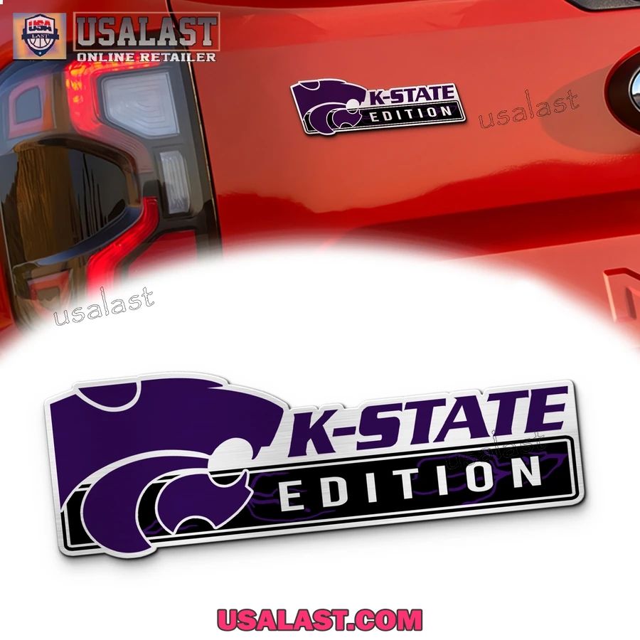 Kansas State Wildcats Edition 3D Car Badge Sticker - Adult & Kids T-Shirts, Sweatshirts & Hoodies apparel design preview 1