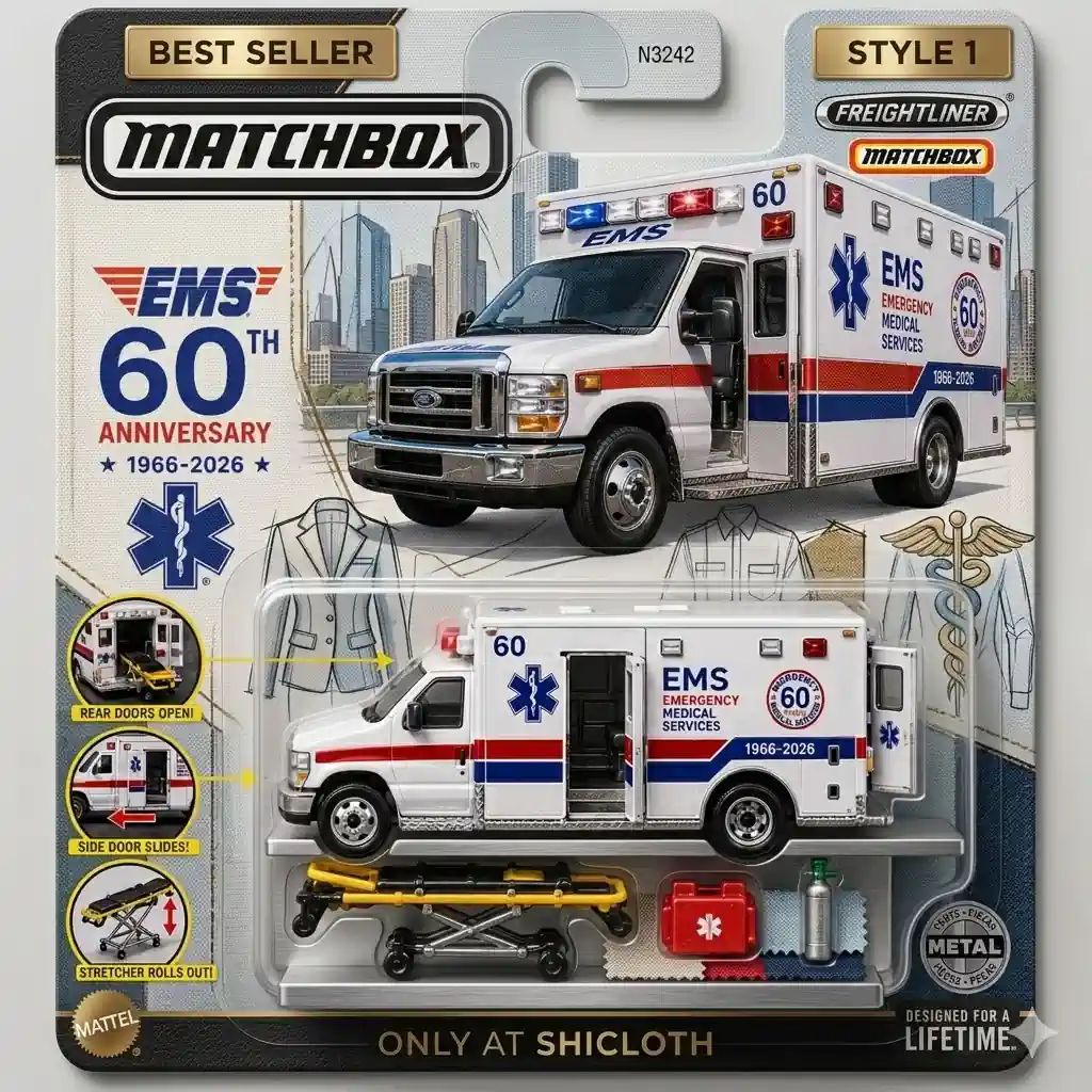 Wheels Matchbox Working Rigs EMS 60th Anniversary - Adult & Kids T-Shirts, Sweatshirts & Hoodies apparel design preview 1