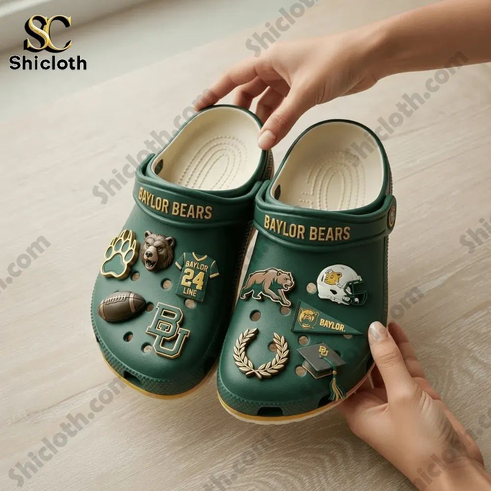 Baylor Bears Crocs Classic Clog - Adult & Kids T-Shirts, Sweatshirts & Hoodies apparel design preview 1