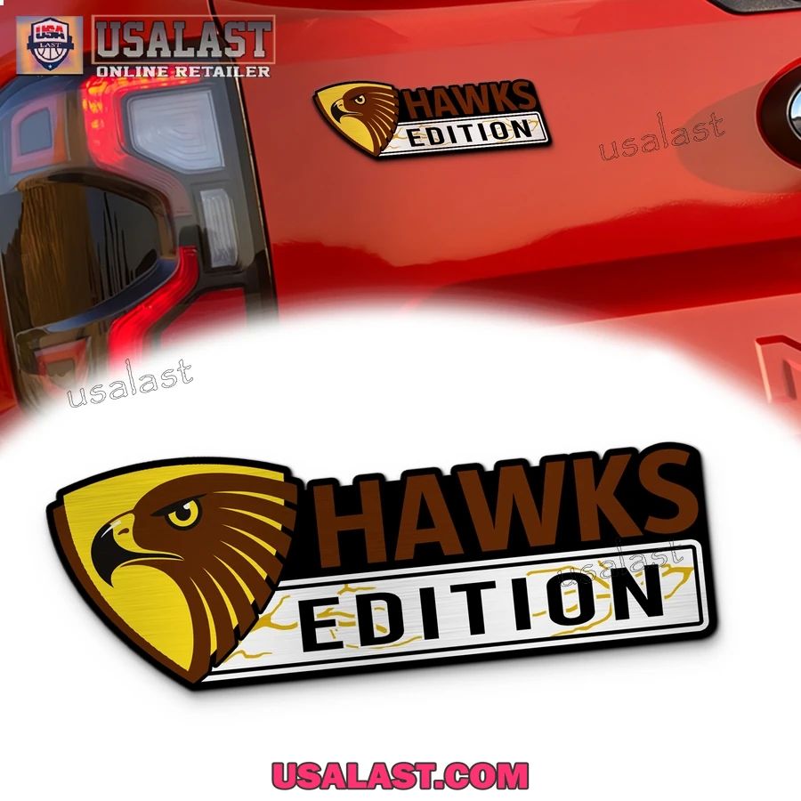Hawthorn Hawks Edition Custom 3D Car Badge Sticker - Adult & Kids T-Shirts, Sweatshirts & Hoodies apparel design preview 1