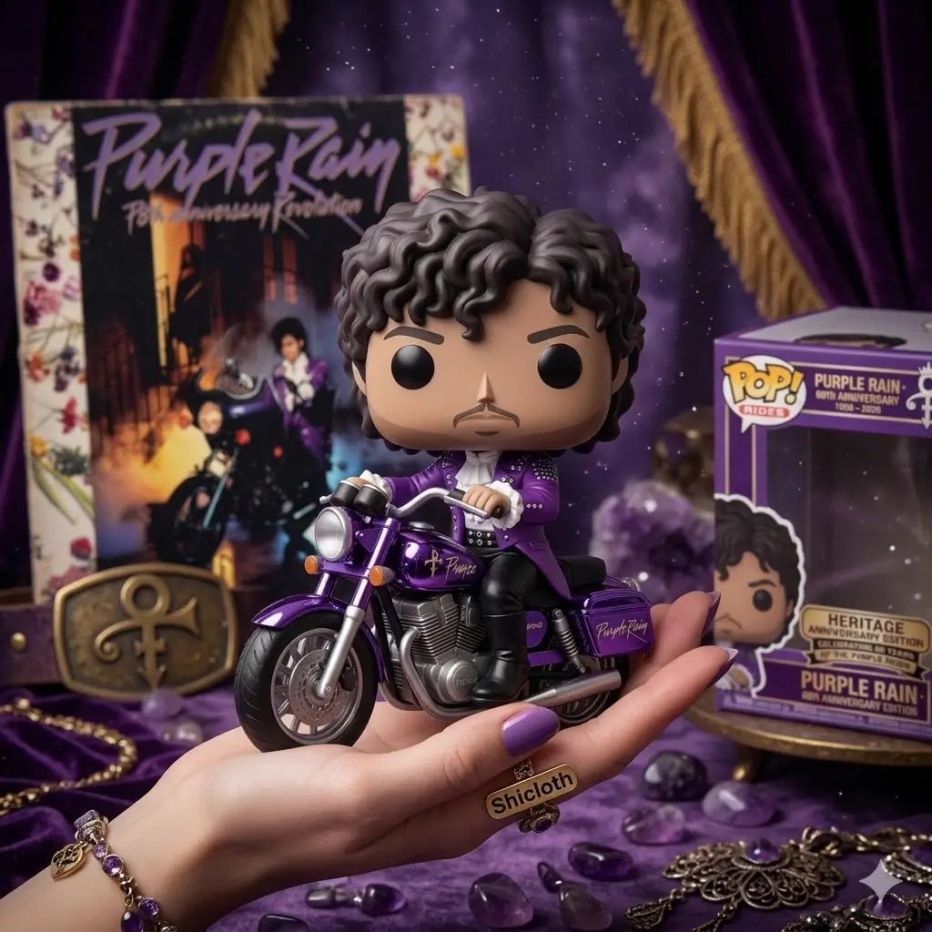 Prince Motocycle Purple Rain 68th Anniversary - Adult & Kids T-Shirts, Sweatshirts & Hoodies apparel design preview 1