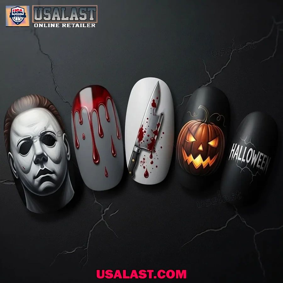 Michael Myers Halloween Nails Box Gift For Fan - Adult & Kids T-Shirts, Sweatshirts & Hoodies apparel design preview 1