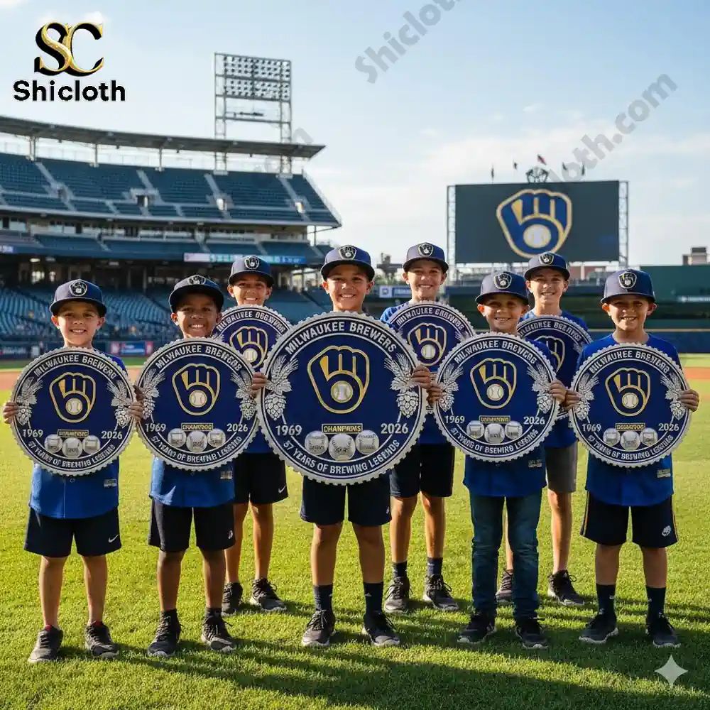 NEW Milwaukee Brewers 57th Anniversary Commemorative - Adult & Kids T-Shirts, Sweatshirts & Hoodies apparel design preview 1
