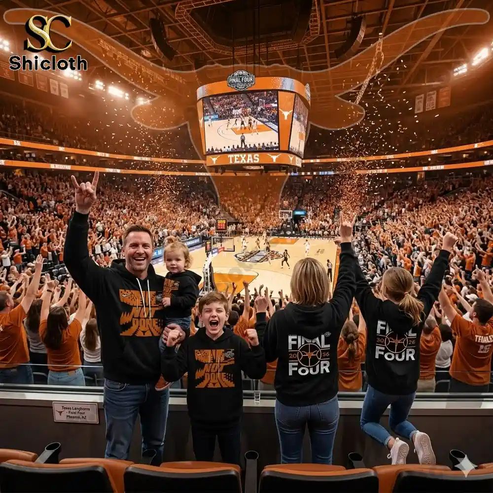 Texas Longhorns 2026 Women's Basketball Five Four - Adult & Kids T-Shirts, Sweatshirts & Hoodies apparel design preview 1