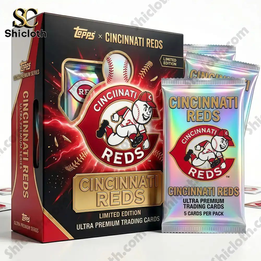Topps x Cincinnati Reds Limited Edition Ultra Premium - Adult & Kids T-Shirts, Sweatshirts & Hoodies apparel design preview 1