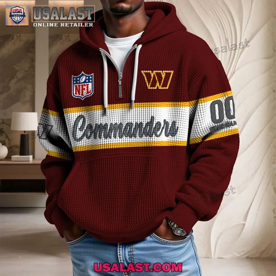 Washington Commanders Waffle Half Zip - Adult & Kids T-Shirts, Sweatshirts & Hoodies apparel design preview 1