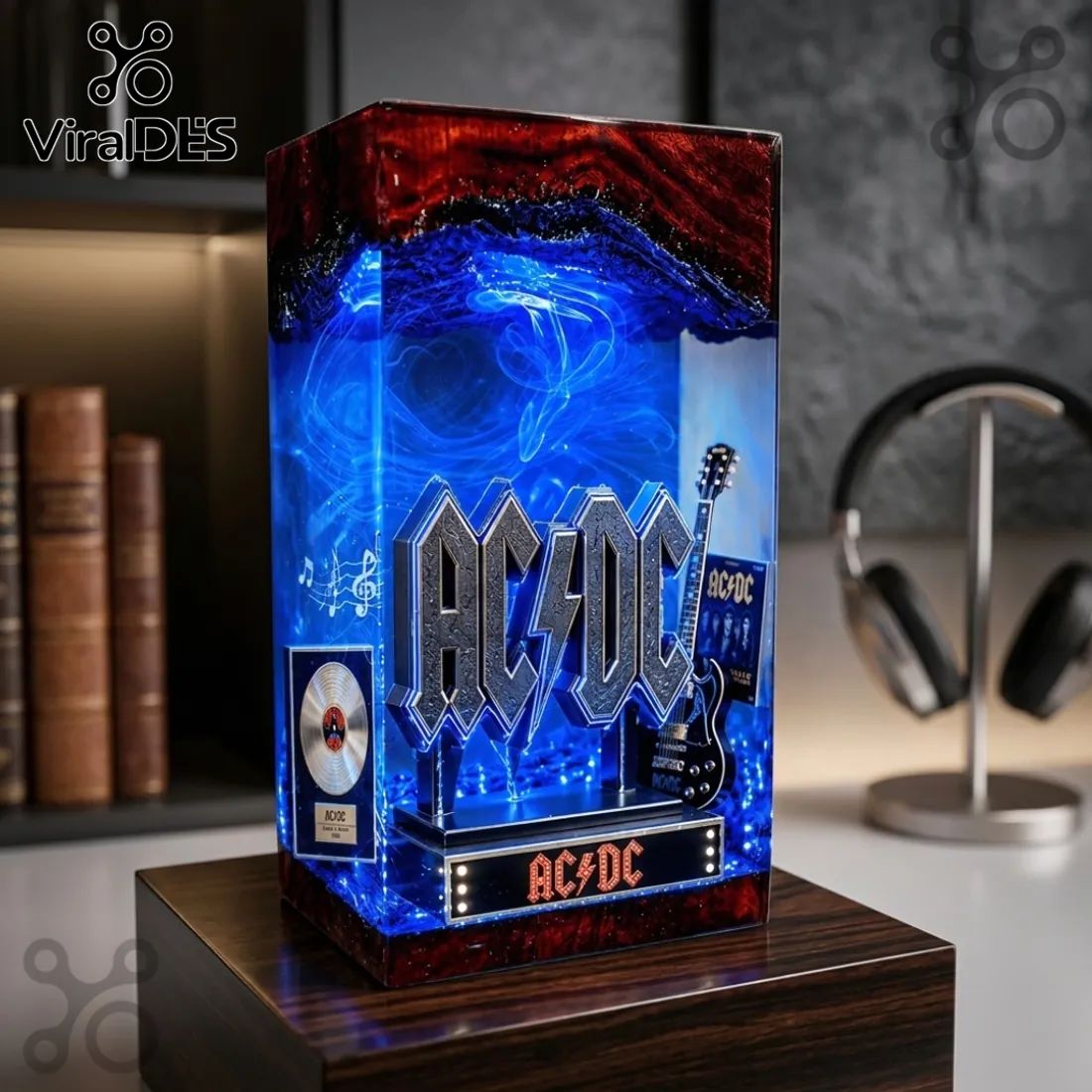 AC/DC LED Epoxy Resin Night Light - Adult & Kids T-Shirts, Sweatshirts & Hoodies apparel design preview 1