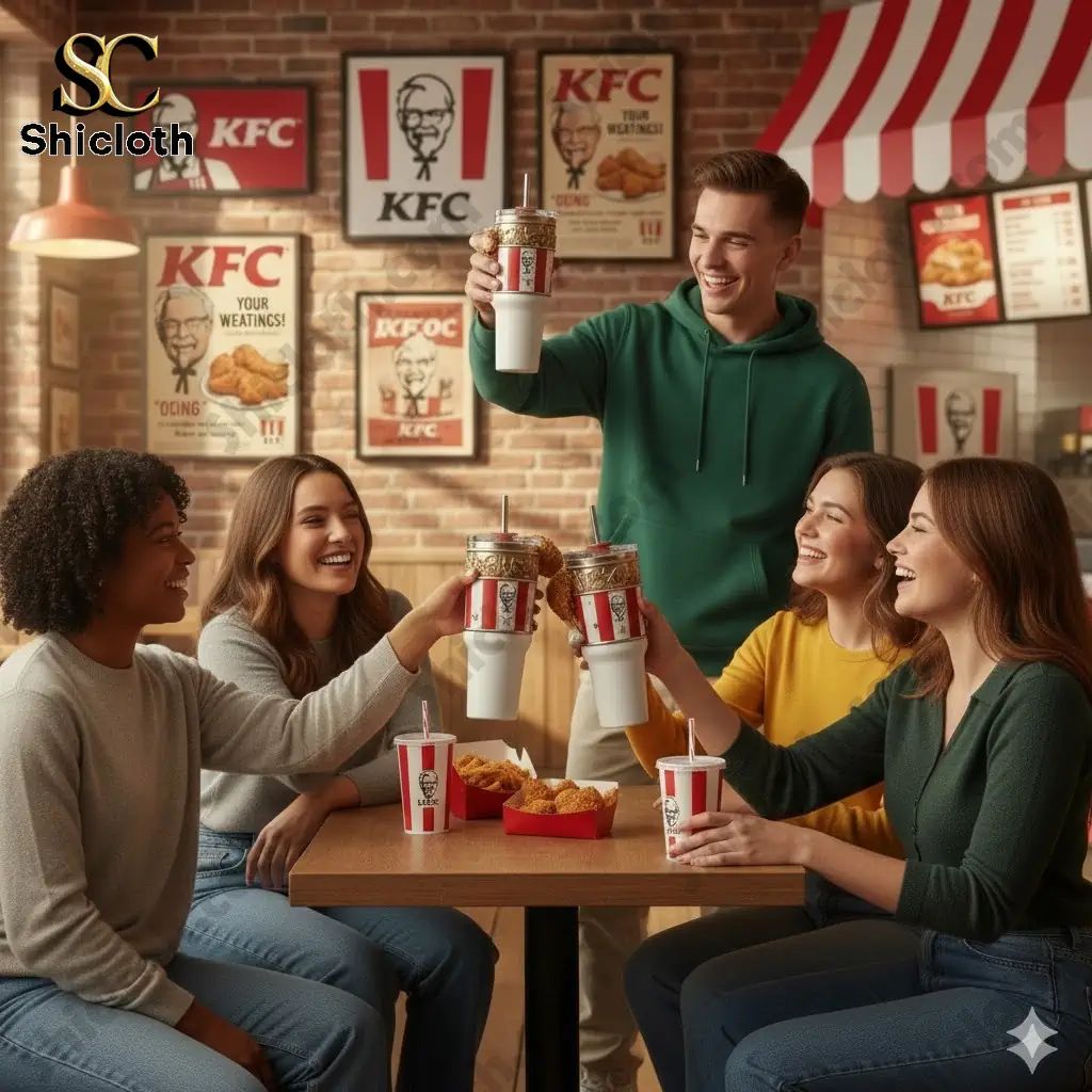KFC Fast Food Theme Realistic Chicken Leg Design - Adult & Kids T-Shirts, Sweatshirts & Hoodies apparel design preview 1
