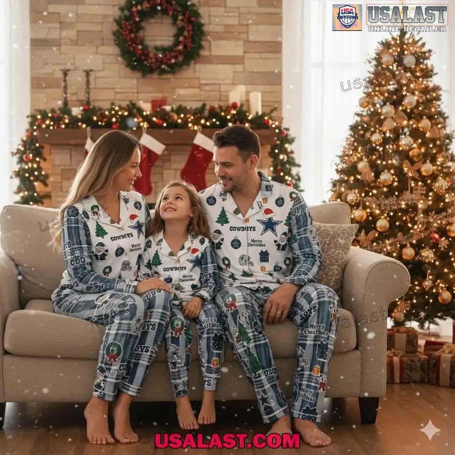 Dallas Cowboys Plaid Button Pajamas Set - Adult & Kids T-Shirts, Sweatshirts & Hoodies apparel design preview 1