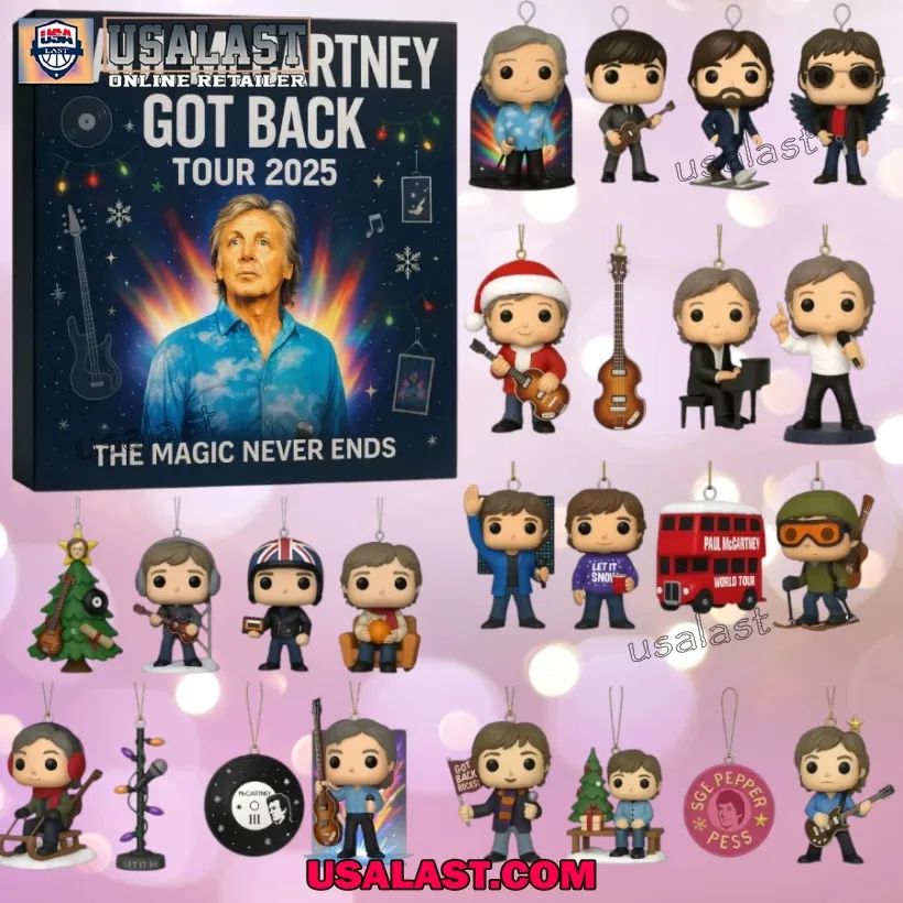 Paul McCartney Got Back Tour 2025 Advent Calendar - Adult & Kids T-Shirts, Sweatshirts & Hoodies apparel design preview 1