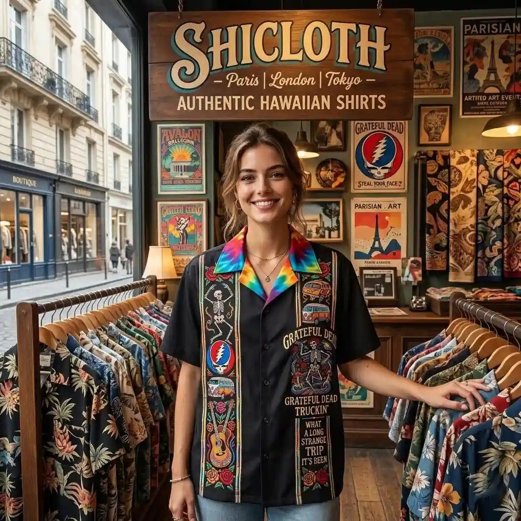 Grateful Dead Long Strange Trip Collection Hawaiian - Adult & Kids T-Shirts, Sweatshirts & Hoodies apparel design preview 1