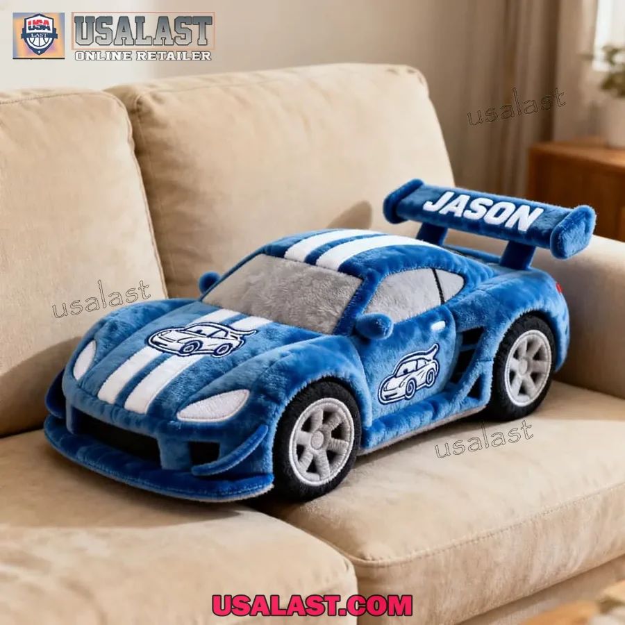 Personalized Cute Car Racing Shape Plush Pillow - Adult & Kids T-Shirts, Sweatshirts & Hoodies apparel design preview 1