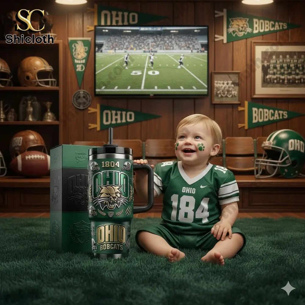 Ohio Bobcats 222th Anniversary 1804-2026 Tumbler Cup - Adult & Kids T-Shirts, Sweatshirts & Hoodies apparel design preview 1