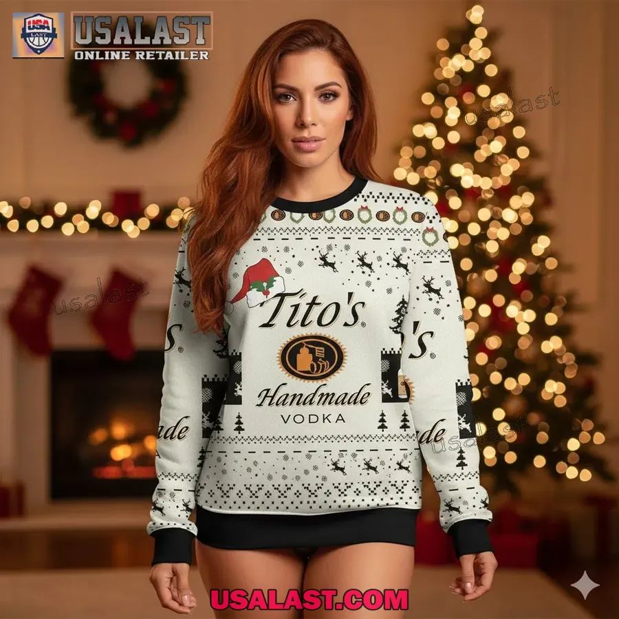 Tito's Vodka Peaceful Night Christmas Ugly Sweater - Adult & Kids T-Shirts, Sweatshirts & Hoodies apparel design preview 1