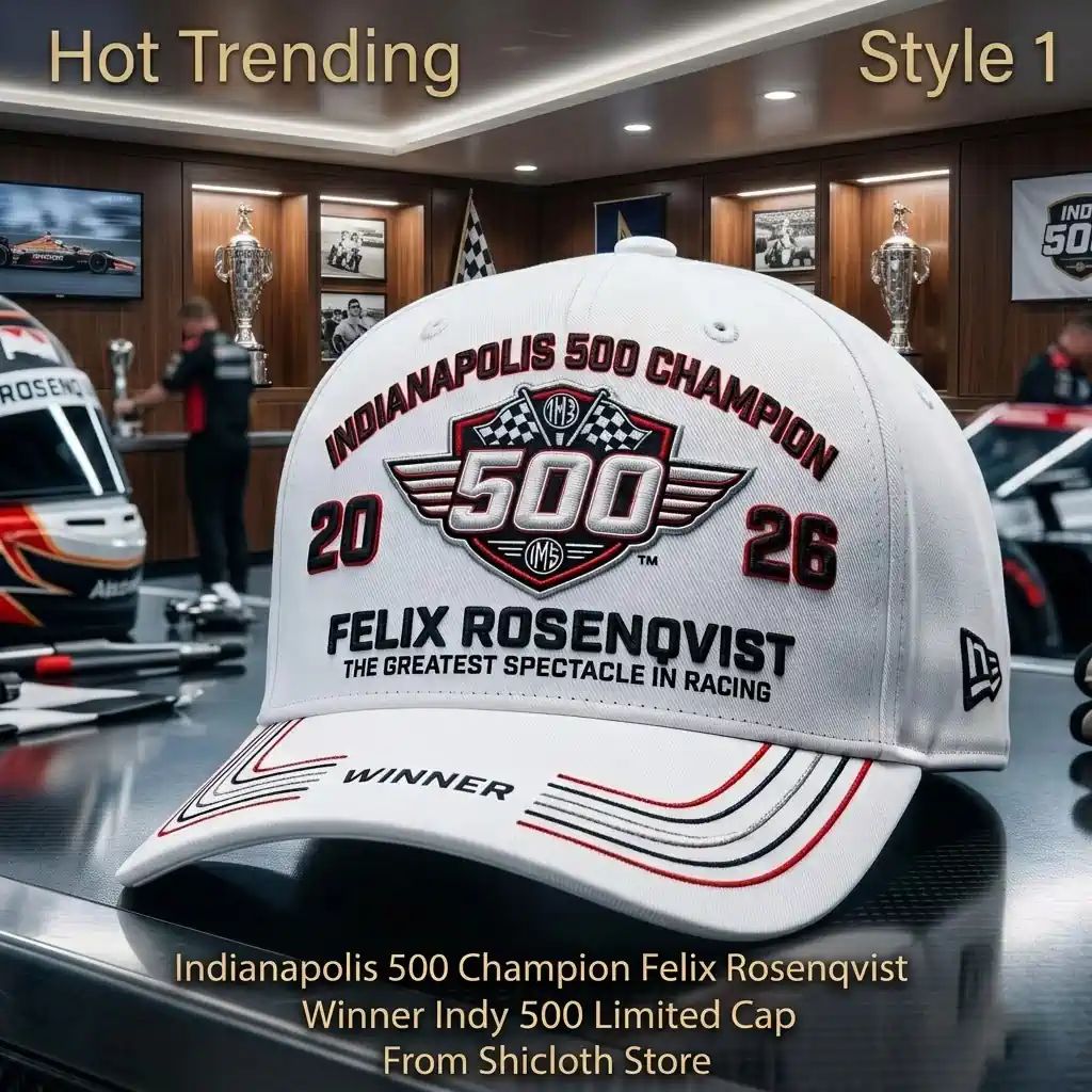 Indianapolis 500 Champion Felix Rosenqvist Winner - Adult & Kids T-Shirts, Sweatshirts & Hoodies apparel design preview 1