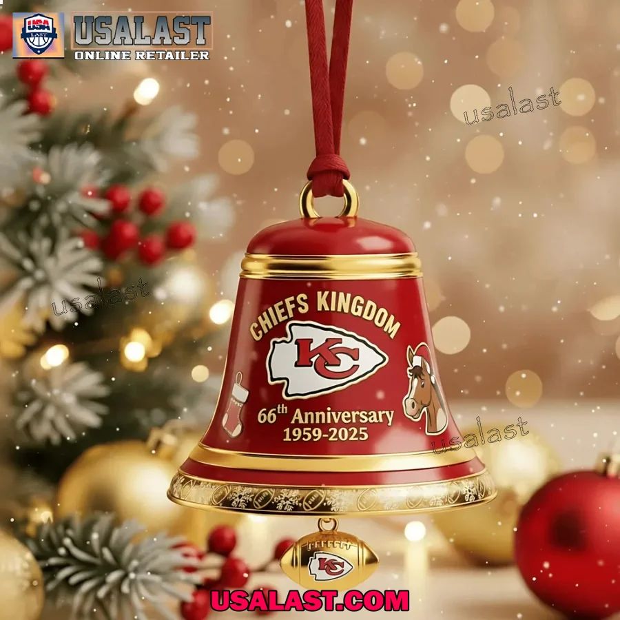 Kansas City Chiefs 2025 Christmas Bell Ornament - Adult & Kids T-Shirts, Sweatshirts & Hoodies apparel design preview 1