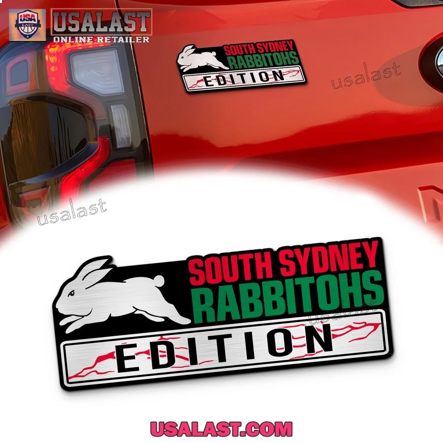 South Sydney Rabbitohs Edition Custom 3D Car Badge - Adult & Kids T-Shirts, Sweatshirts & Hoodies apparel design preview 1