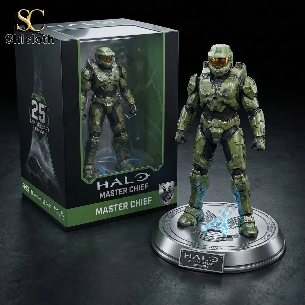Halo 25th Anniversary Collector Statue Series - Adult & Kids T-Shirts, Sweatshirts & Hoodies apparel design preview 1