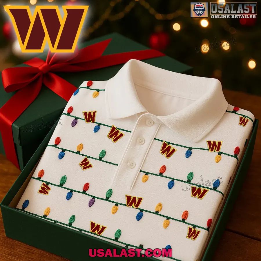 Washington Commanders Premium Christmas Polo - Adult & Kids T-Shirts, Sweatshirts & Hoodies apparel design preview 1