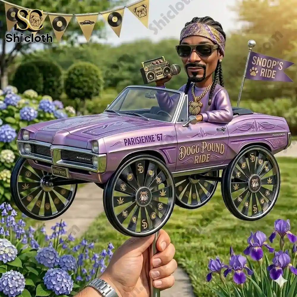 Snopp Dogg x Pontiac Parisienne 1967 Wind Spinner For - Adult & Kids T-Shirts, Sweatshirts & Hoodies apparel design preview 1