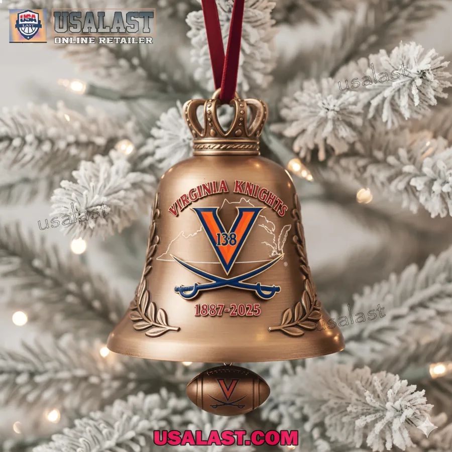 Virginia Cavaliers 138th Anniversary Christmas Bell - Adult & Kids T-Shirts, Sweatshirts & Hoodies apparel design preview 1