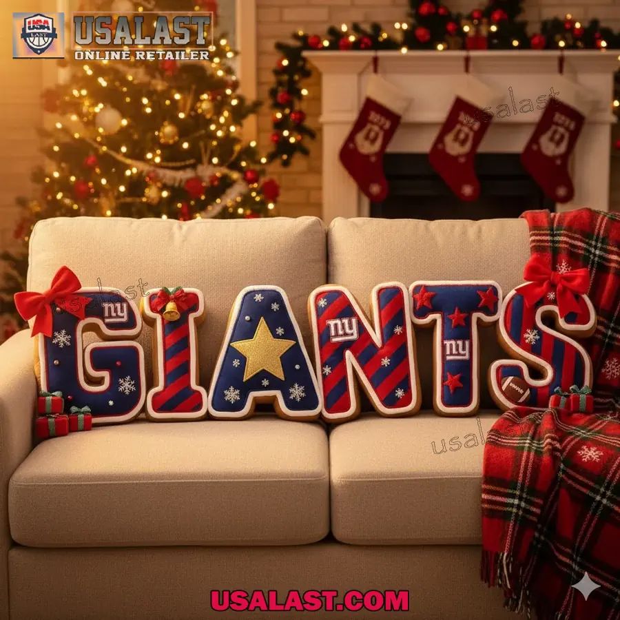 New York Giants Christmas Plush Pillow - Adult & Kids T-Shirts, Sweatshirts & Hoodies apparel design preview 1