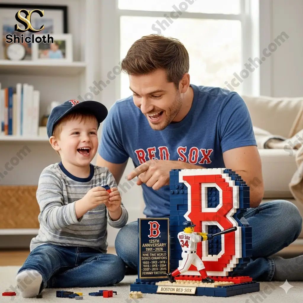 Boston Red Sox 125th Anniversary Brick Set - Adult & Kids T-Shirts, Sweatshirts & Hoodies apparel design preview 1