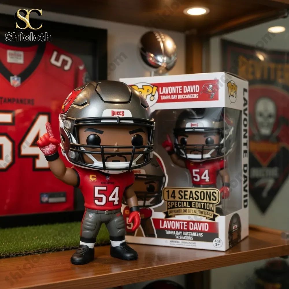 Lavonte David Tampa Bay Buccaneers 14 Seasons Special - Adult & Kids T-Shirts, Sweatshirts & Hoodies apparel design preview 1