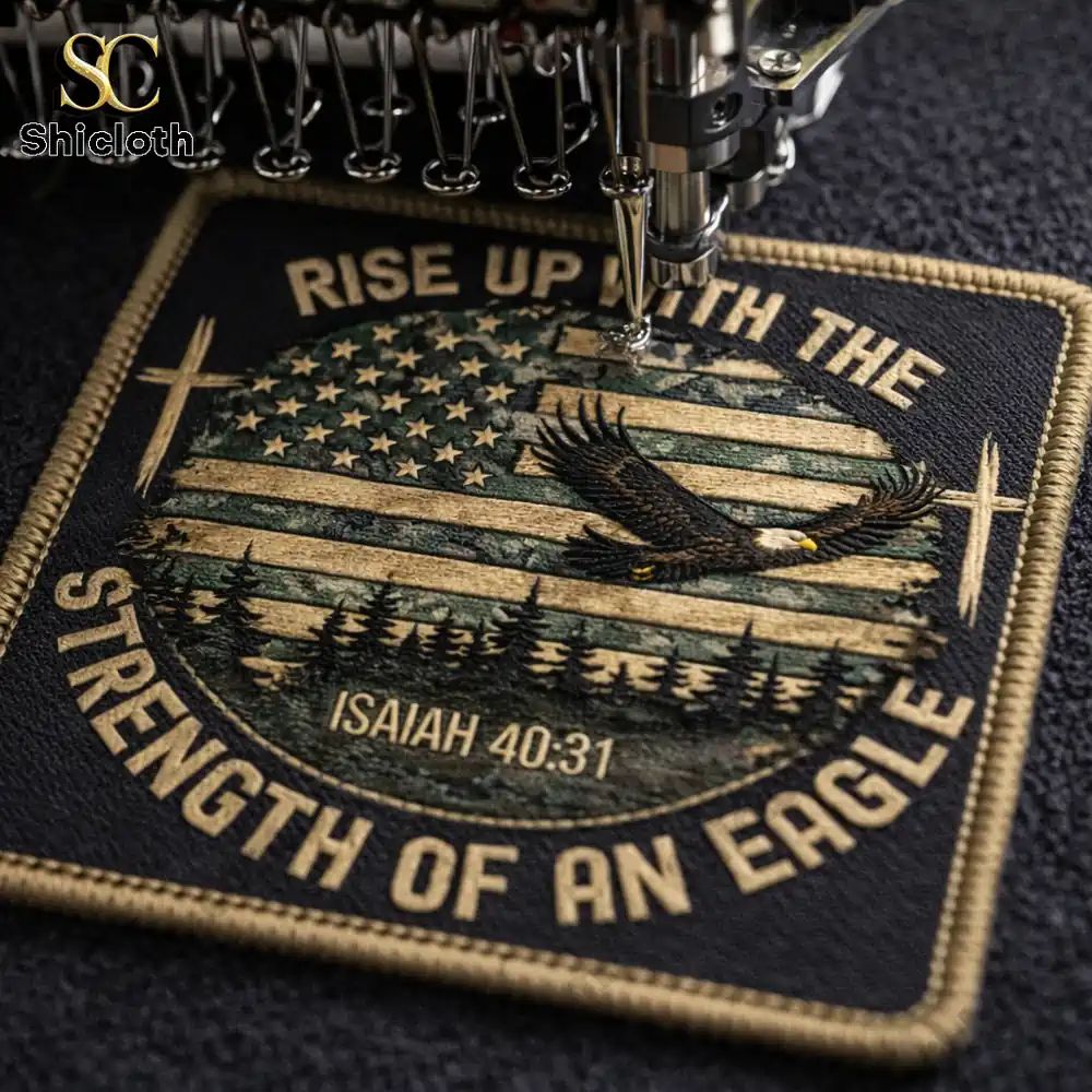 Isaiah 4031 Embroidered Hook Loop Patch - Adult & Kids T-Shirts, Sweatshirts & Hoodies apparel design preview 1