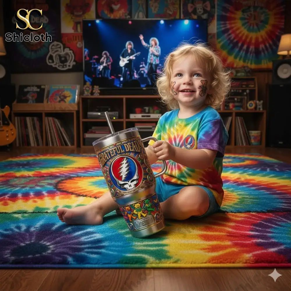 Grateful Dead Steal Your Face 40oz Tumbler With - Adult & Kids T-Shirts, Sweatshirts & Hoodies apparel design preview 1