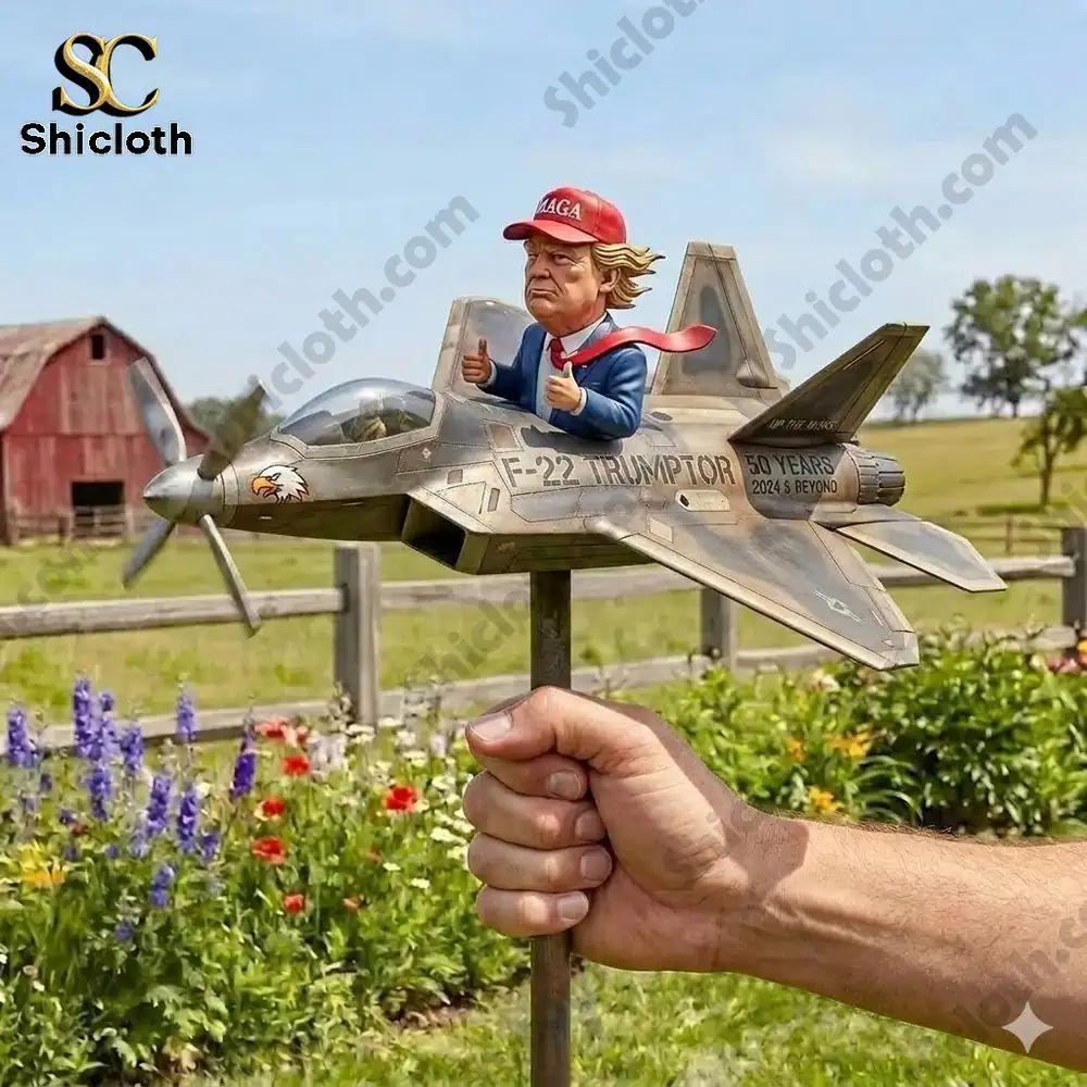 Donald Trump x F-22 Raptor Wind Spinner For Garden - Adult & Kids T-Shirts, Sweatshirts & Hoodies apparel design preview 1