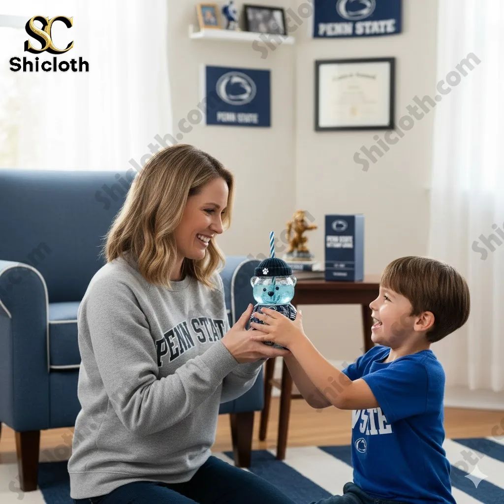 Penn State Nittany Lions Anniversary Bear Cup - Adult & Kids T-Shirts, Sweatshirts & Hoodies apparel design preview 1