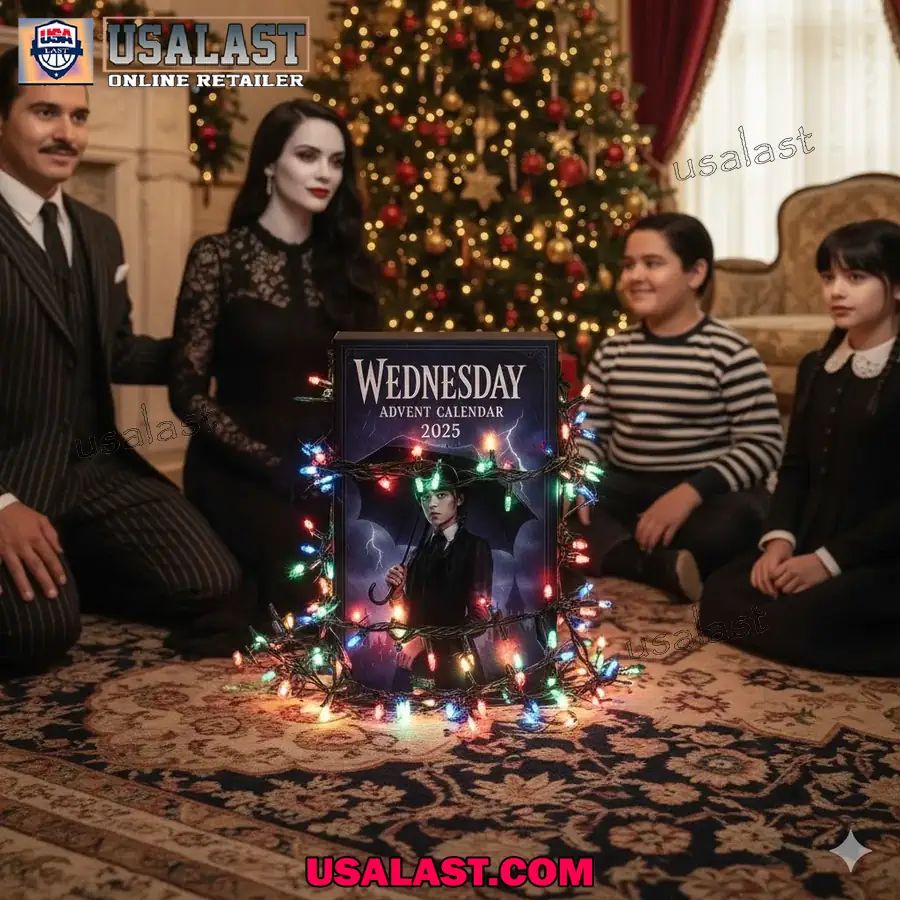 Wednesday Addams Family Advent Calendar 2025 - Adult & Kids T-Shirts, Sweatshirts & Hoodies apparel design preview 1